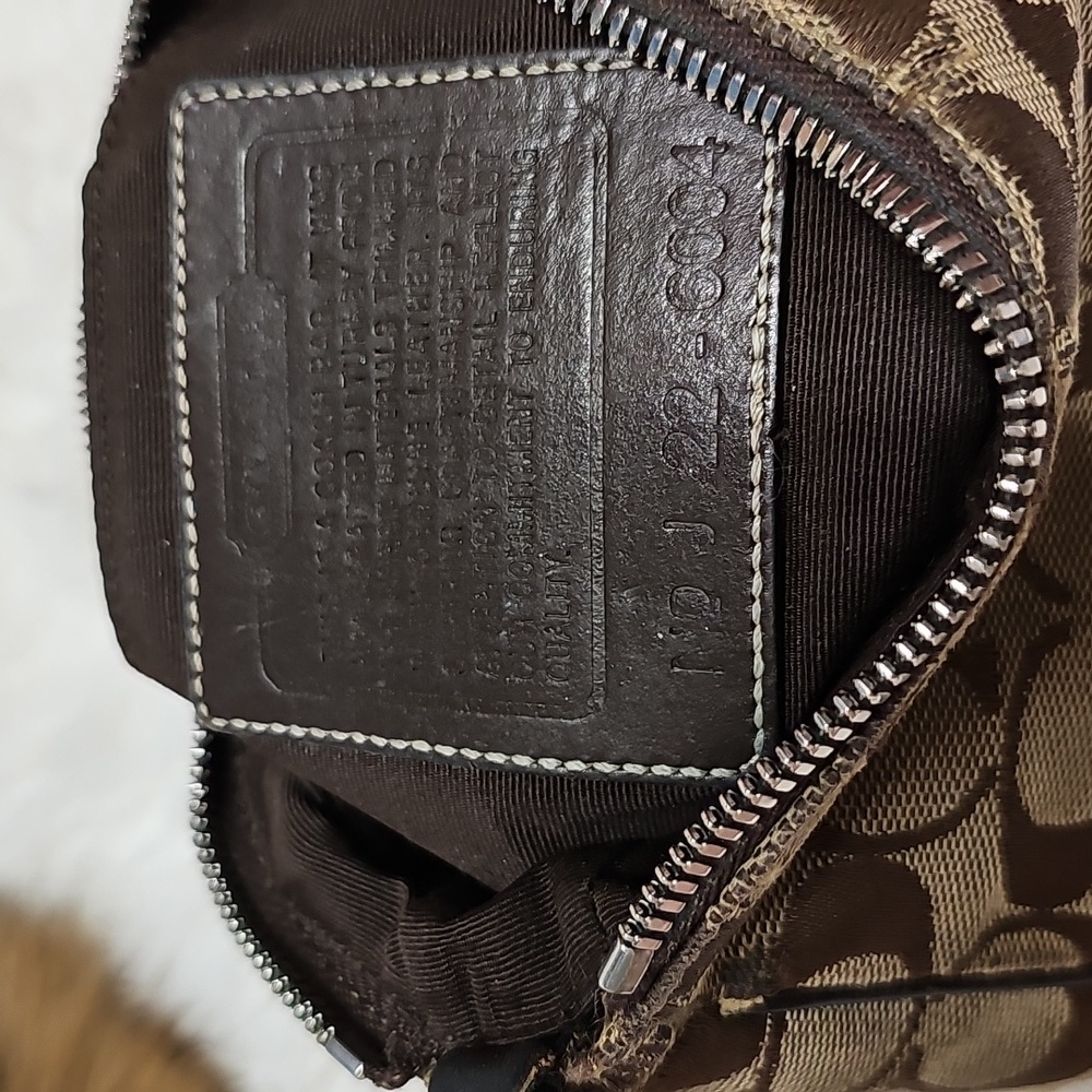 Coach Bags Signature Jacquard Canvas Leather Demi Shoulder Hand Bag - Picture 15 of 16